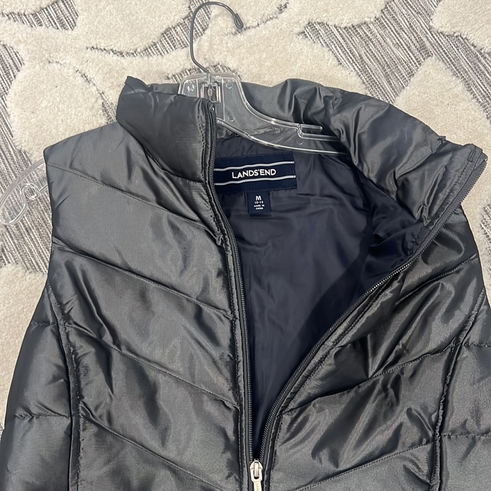 Gun metal colored Lands End vest - Picture 3 of 3